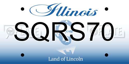 SQRS70 Illinois License Plate