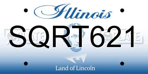 SQRT621 Illinois License Plate