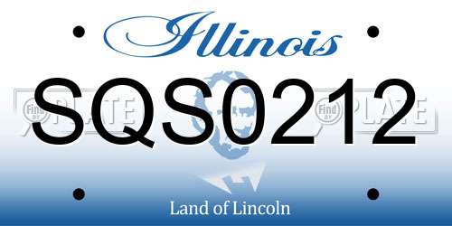 SQS0212 Illinois License Plate