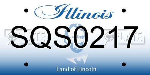 SQS0217 Illinois License Plate