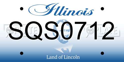 SQS0712 Illinois License Plate