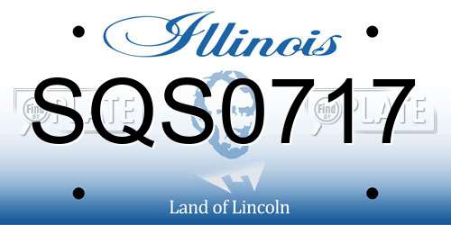 SQS0717 Illinois License Plate
