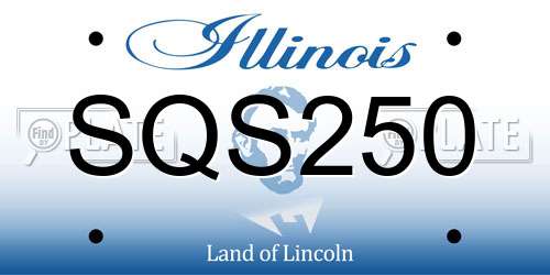 SQS250 Illinois License Plate