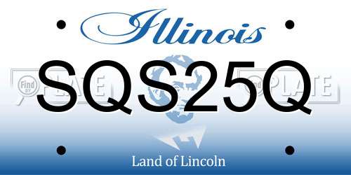 SQS25Q Illinois License Plate