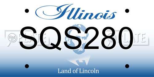 SQS280 Illinois License Plate