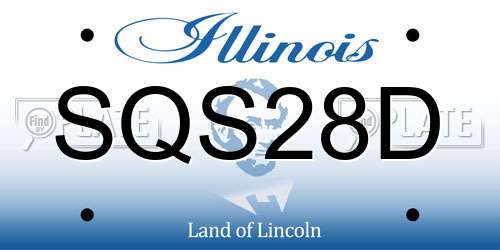 SQS28D Illinois License Plate