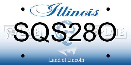 SQS28O Illinois License Plate