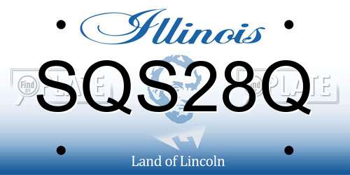 SQS28Q Illinois License Plate