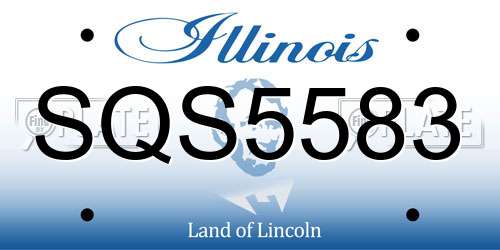 SQS5583 Illinois License Plate
