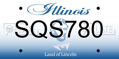 SQS780 Illinois License Plate