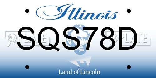 SQS78D Illinois License Plate