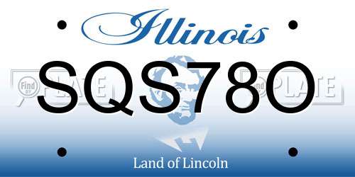 SQS78O Illinois License Plate