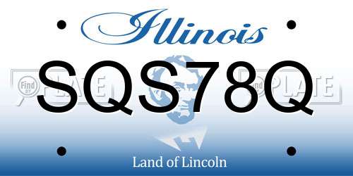 SQS78Q Illinois License Plate