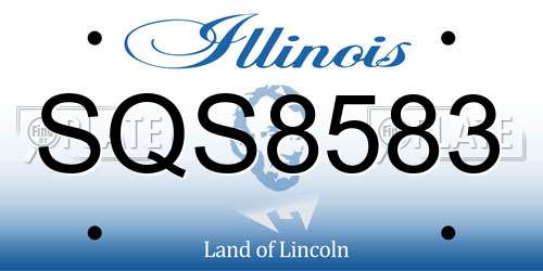 SQS8583 Illinois License Plate