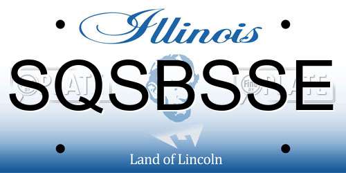 SQSBSSE Illinois License Plate