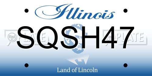SQSH47 Illinois License Plate