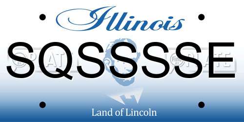 SQSSSSE Illinois License Plate