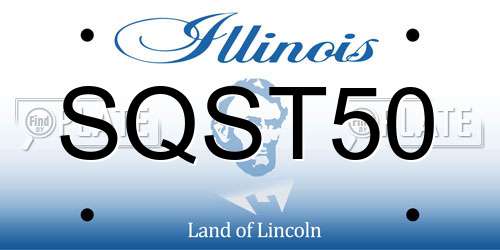 SQST50 Illinois License Plate