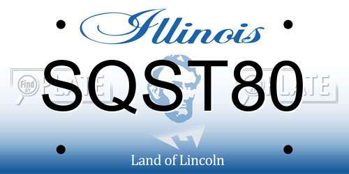 SQST80 Illinois License Plate
