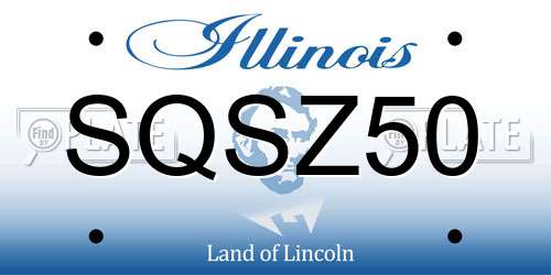 SQSZ50 Illinois License Plate