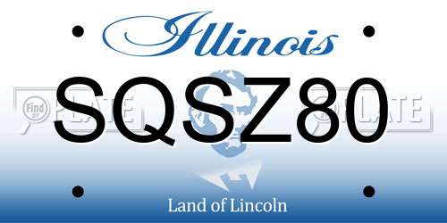 SQSZ80 Illinois License Plate