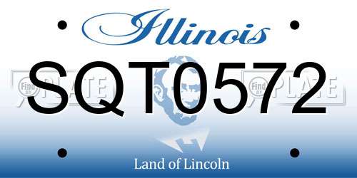 SQT0572 Illinois License Plate