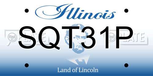 SQT31P Illinois License Plate