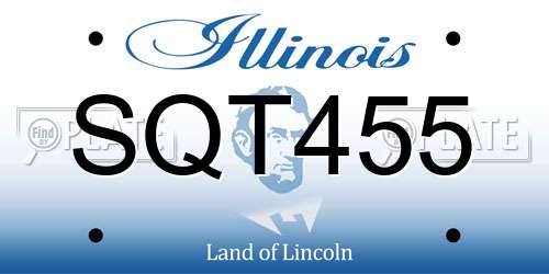 SQT455 Illinois License Plate