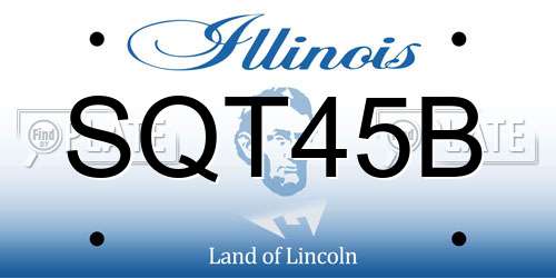 SQT45B Illinois License Plate