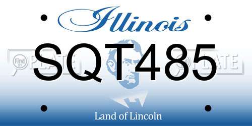 SQT485 Illinois License Plate