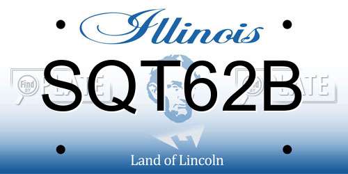 SQT62B Illinois License Plate