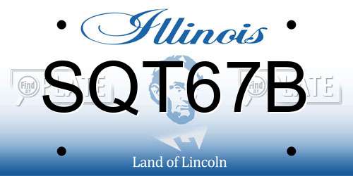 SQT67B Illinois License Plate