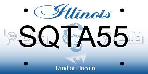 SQTA55 Illinois License Plate