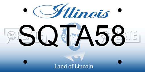 SQTA58 Illinois License Plate