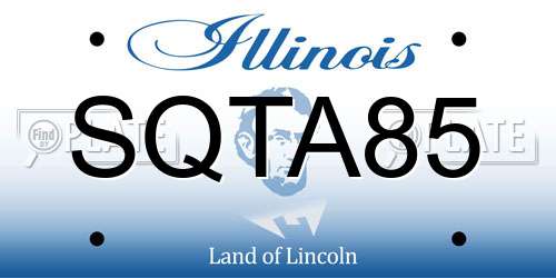SQTA85 Illinois License Plate