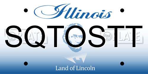 SQTOSTT Illinois License Plate