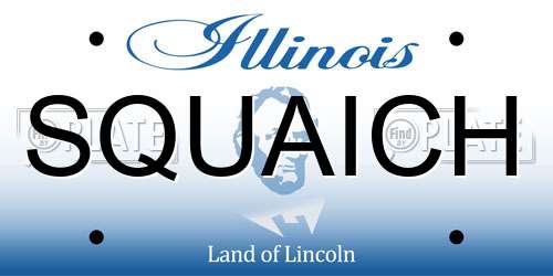 SQUAICH Illinois License Plate