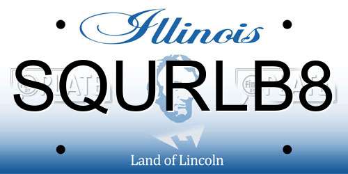 SQURLB8 Illinois License Plate