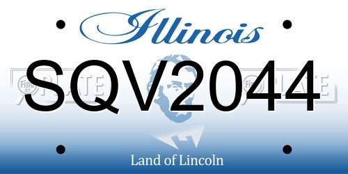 SQV2044 Illinois License Plate