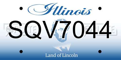 SQV7044 Illinois License Plate