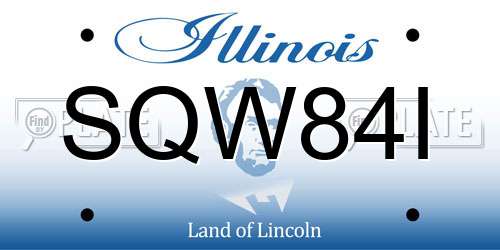 SQW84I Illinois License Plate