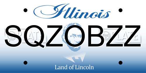 SQZOBZZ Illinois License Plate