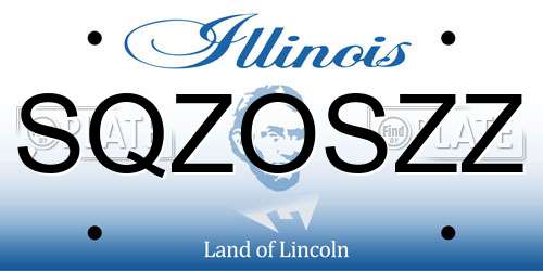 SQZOSZZ Illinois License Plate
