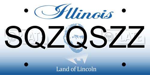 SQZQSZZ Illinois License Plate