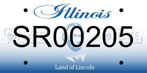 SR00205 Illinois License Plate