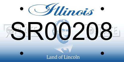 SR00208 Illinois License Plate