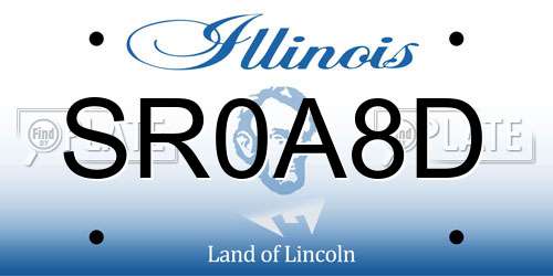 SR0A8D Illinois License Plate