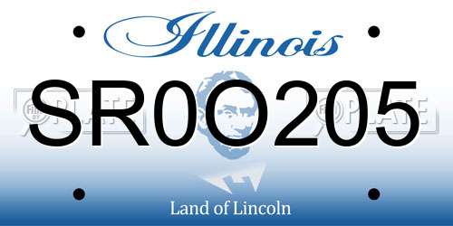 SR0O205 Illinois License Plate