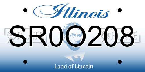 SR0O208 Illinois License Plate