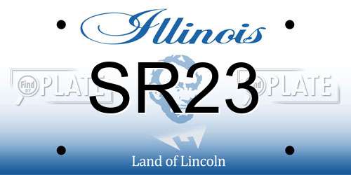 SR23 Illinois License Plate